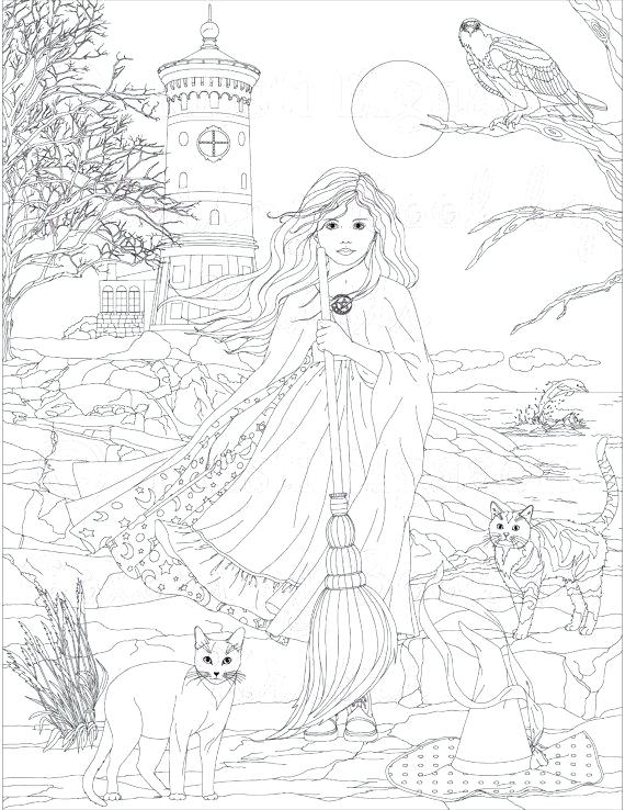 570x738 Lighthouse Coloring Book Pages Adult Coloring Page Fantasy Art