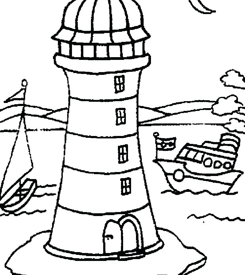 800x900 Nc Lighthouse Coloring Pages