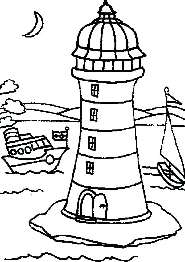 Lighthouse At Coastline Coloring Pages Coloring Page Free Coloring 600x850 Lighthouse At Coastline Coloring Pages Coloring Page Free Coloring