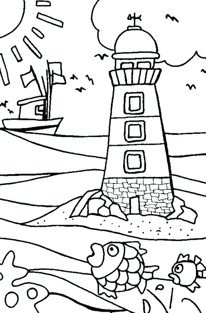 Simple Lighthouse Coloring Pages New For Preschool Free Printable 676x1024 Simple Lighthouse Coloring Pages New For Preschool Free Printable