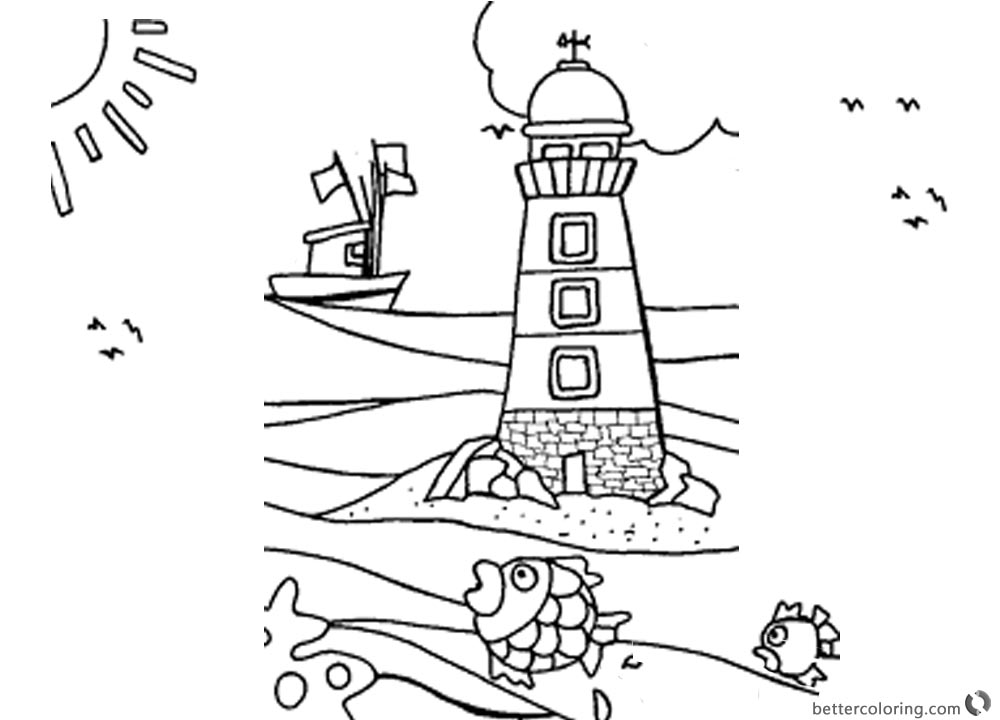 1000x720 Lighthouse Coloring Pages The Boat Is Back