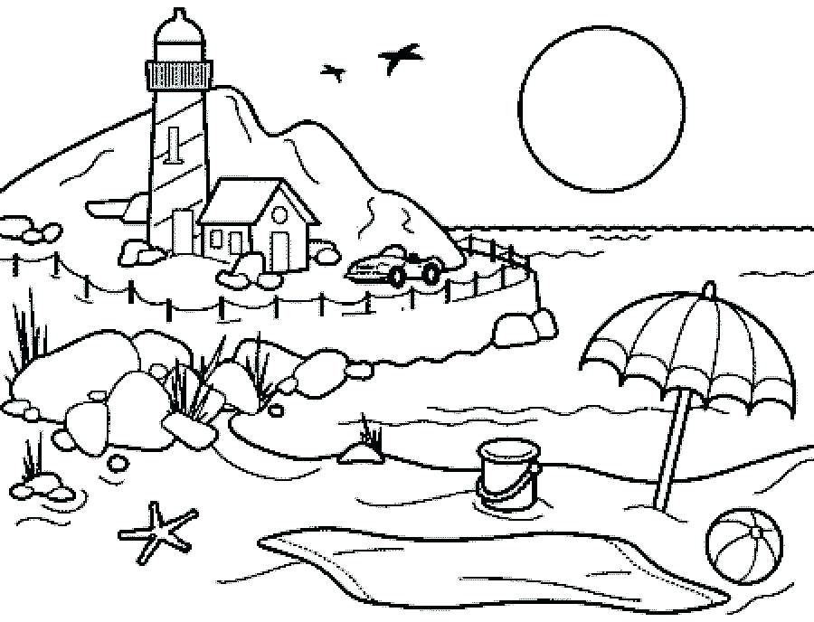900x688 Free Printable Beach Coloring Pages Free Printable Beach Coloring
