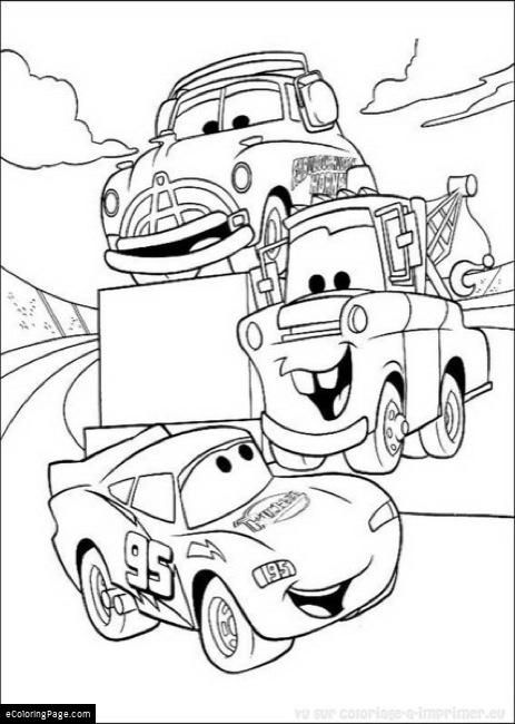 Cars Doc Hudson Tow Mater Lightning Mcqueen Printable Coloring 463x650 Cars Doc Hudson Tow Mater Lightning Mcqueen Printable Coloring