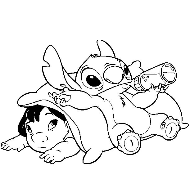 612x622 Disney Coloring Pages To Print Lilo Amp Stitch Coloring Pages