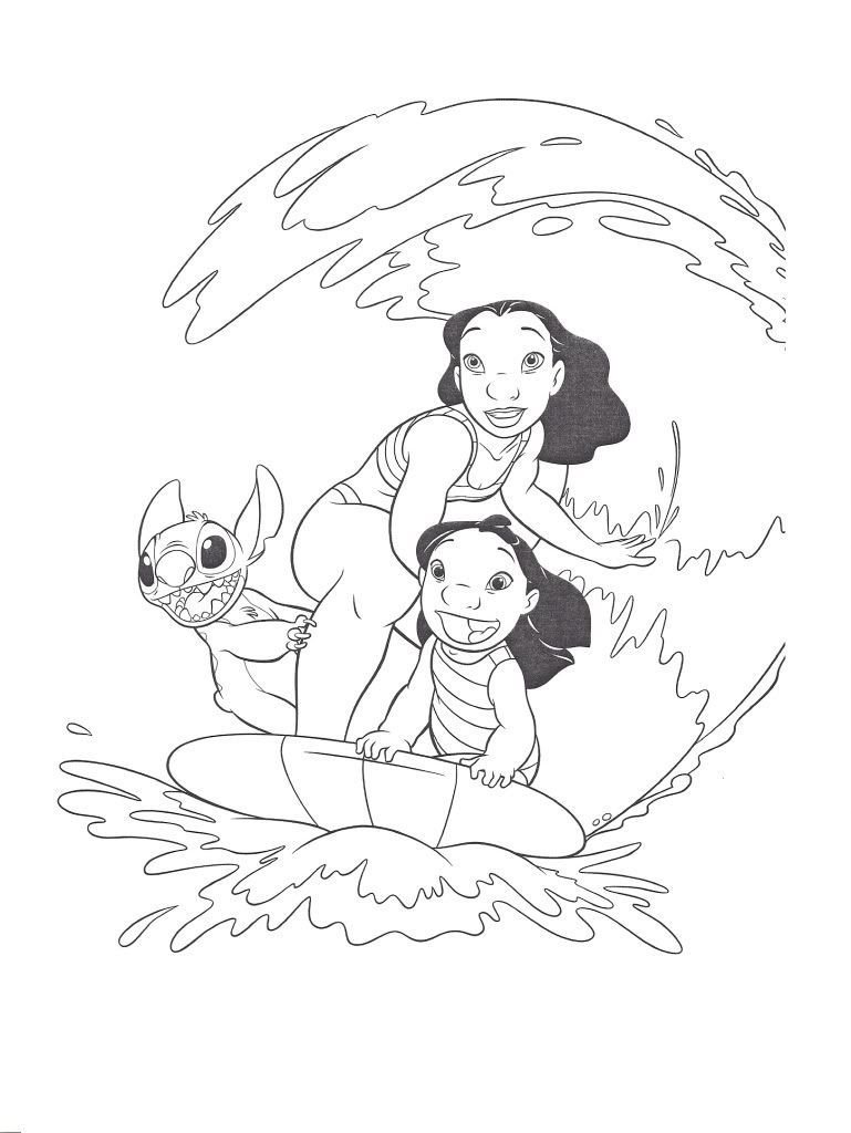 769x1024 Free Printable Lilo And Stitch Coloring Pages For Kids Free