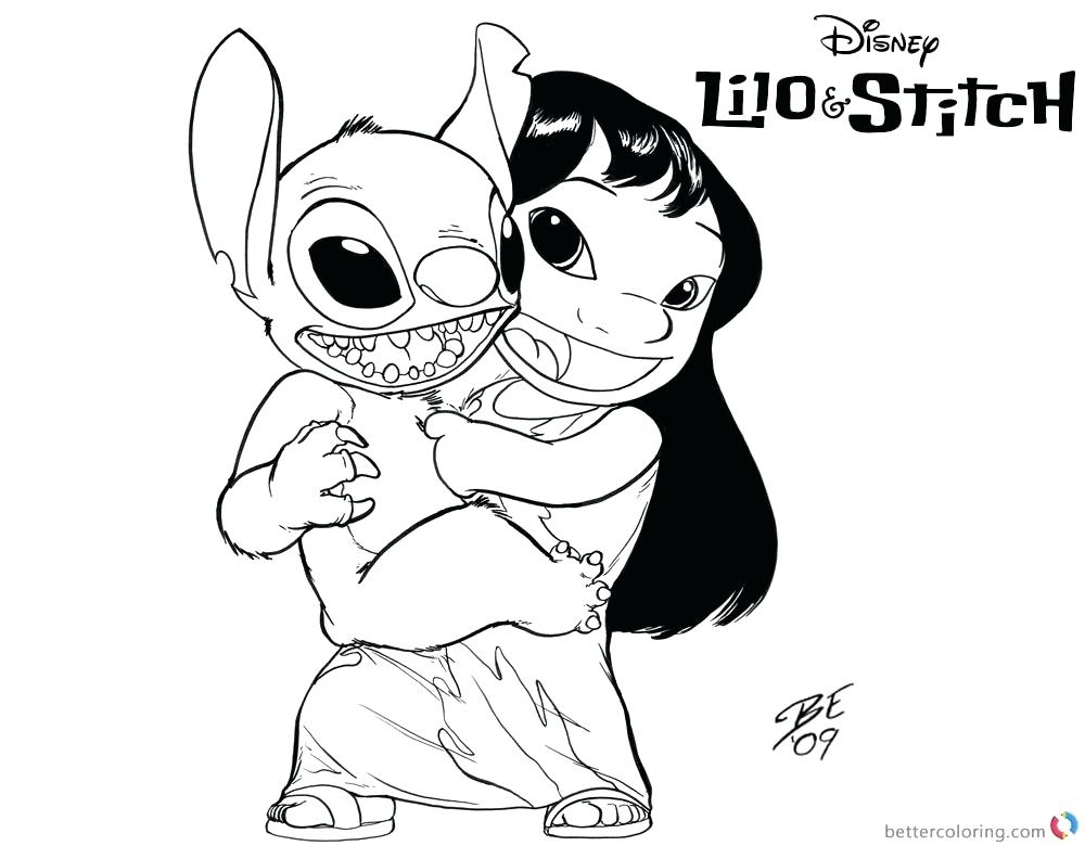 1000x780 Lilo And Stitch Coloring Pages Characters By Free Lilo And Stitch