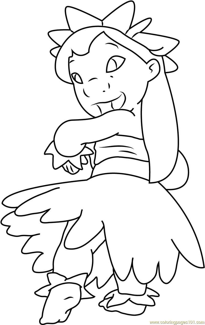 800x1265 Lilo Hula Outfit Coloring Page