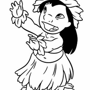 300x300 Cute Lilo Dance Hulahula Coloring Page 300x300.jpg
