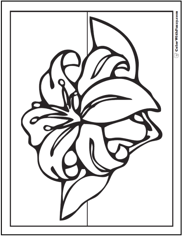 Lily Coloring Pages Customize Pdf Printables 590x762 Lily Coloring Pages Customize Pdf Printables