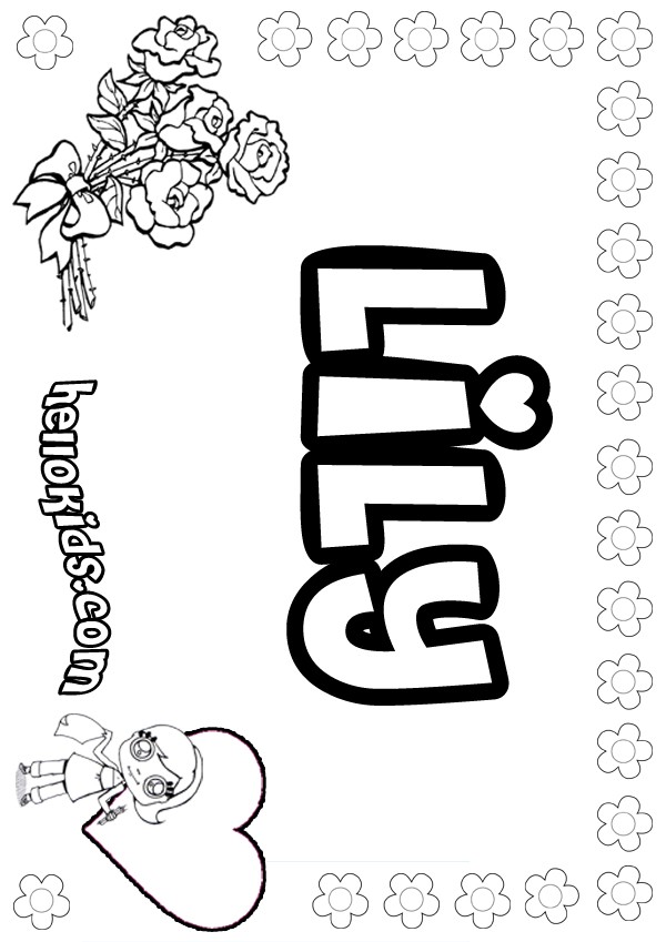 Lily Coloring Pages 600x849 Lily Coloring Pages