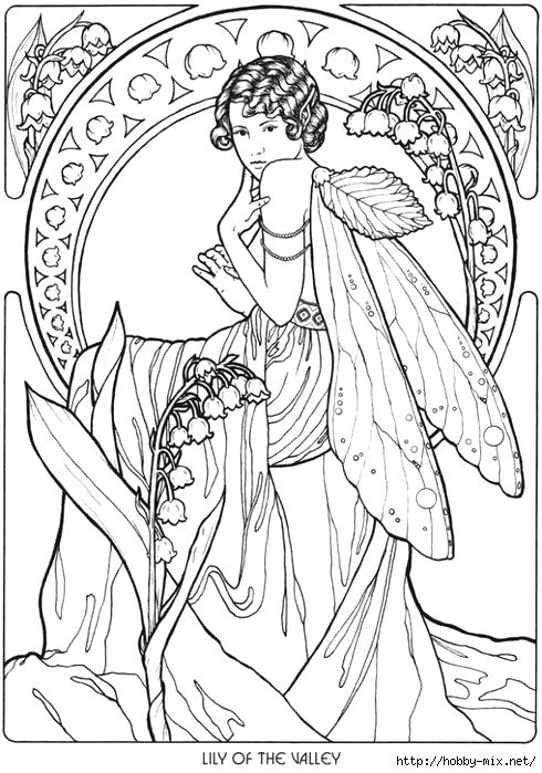 490x699 Lily Of The Valley Coloring Page Lily Of The Valley Fairy Fantasy