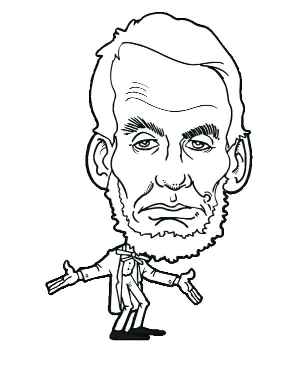 600x776 Abraham Lincoln Coloring Page Memorial Coloring Page A Caricature