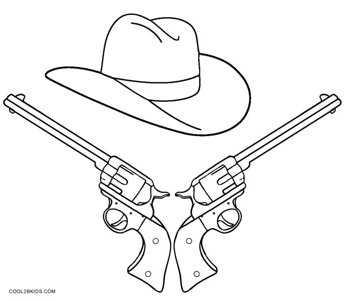 688x600 Printable Cowboy Coloring Pages For Kids Cool2bkids