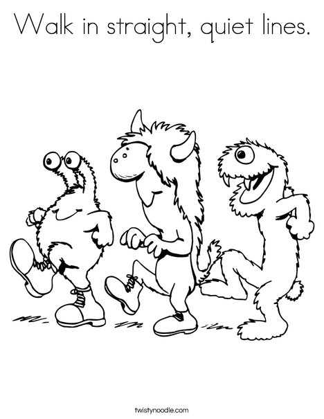 468x605 Walk In Straight, Quiet Lines Coloring Page