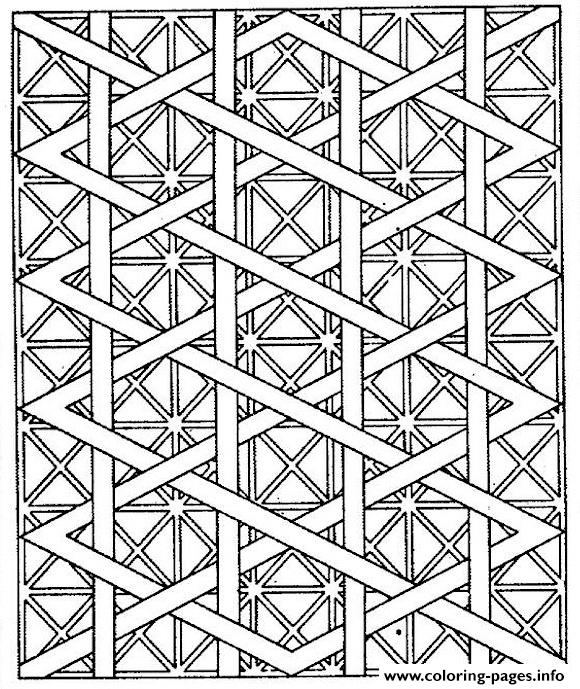 580x689 Adults Patterns Lines Coloring Pages Printable