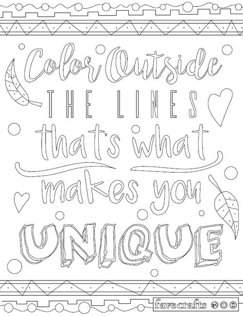 500x649 Color Outside The Lines Adult Coloring Page