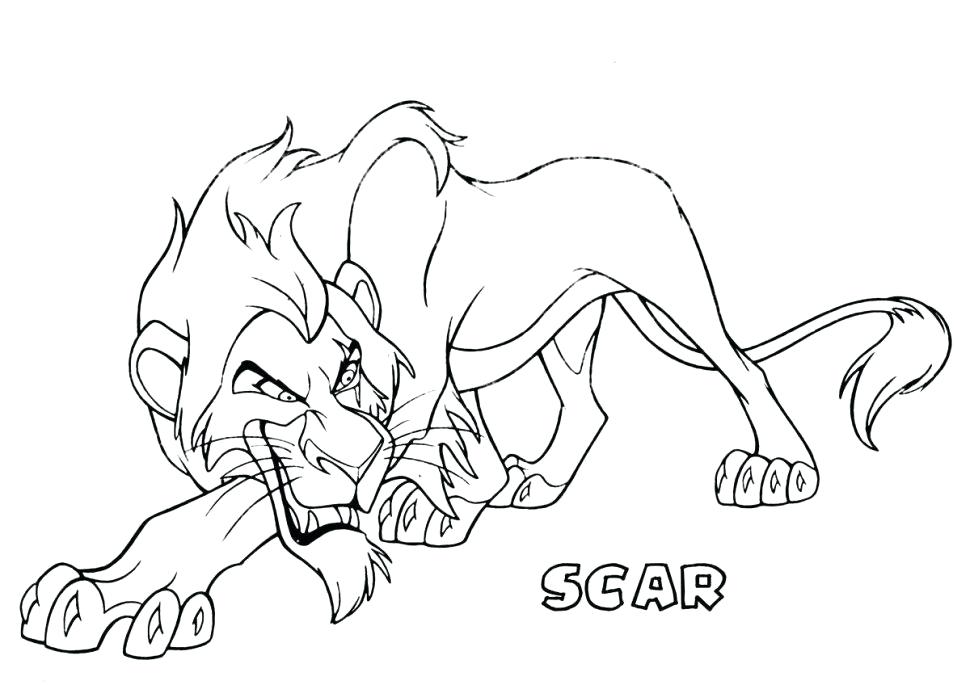 970x685 Lion King Scar Colouring Pages