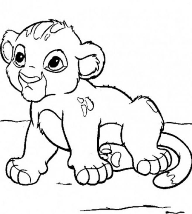 Lion Cub Baby Animals Coloring Page Free To Print Animal 657x730 Lion Cub Baby Animals Coloring Page Free To Print Animal