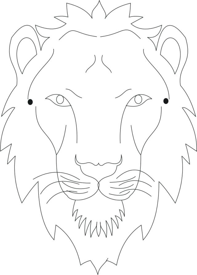 Lion Face Coloring Pages at GetColorings.com | Free printable colorings ...