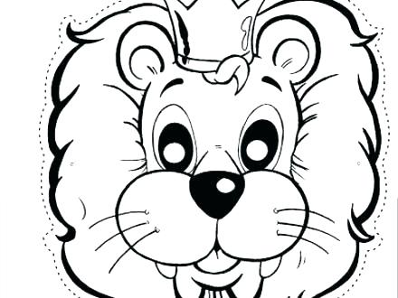 Lion Face Coloring Page Lion Face Coloring Page Hand Drawn Doodle 440x330 Lion Face Coloring Page Lion Face Coloring Page Hand Drawn Doodle