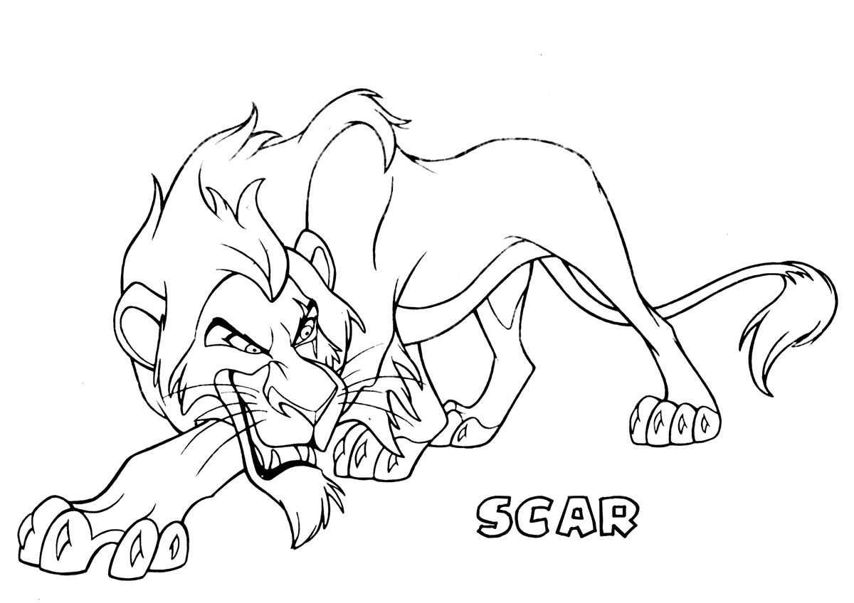 Lion King Scar Coloring Pages 1200x848 Lion King Scar Coloring Pages
