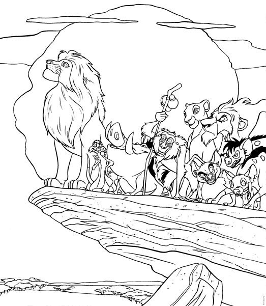 All Lion King Characters Coloring Page Animal Pages 523x601 All Lion King Characters Coloring Page Animal Pages