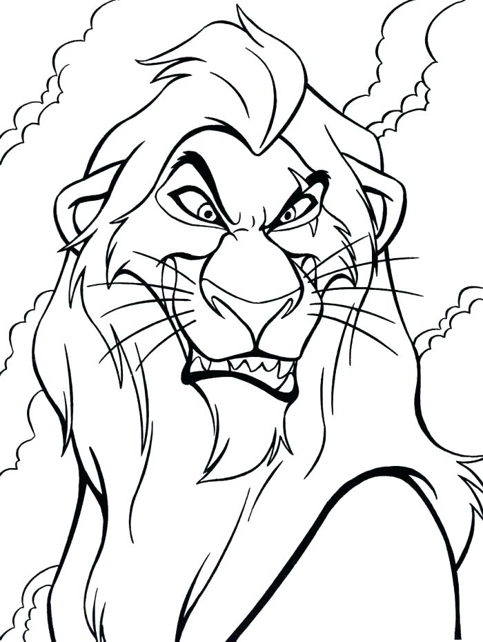 700x930 Coloring Pages Of Lions Lion King Scar Coloring Pages Lion King
