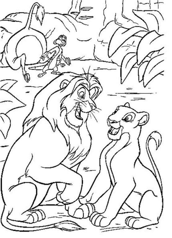 555x768 Disney Lion King Coloring Pages Free Simba With Flowers Coloring