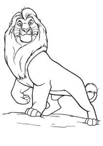 212x300 Lion King Coloring Pages Mufasa Disney Half Sleeve