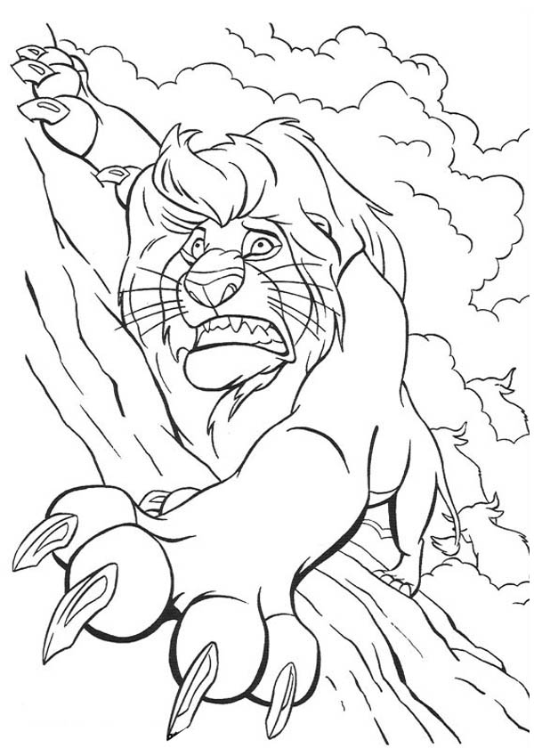 600x840 Lion King Falling Mufasa Free Coloring Page Animals, Disney