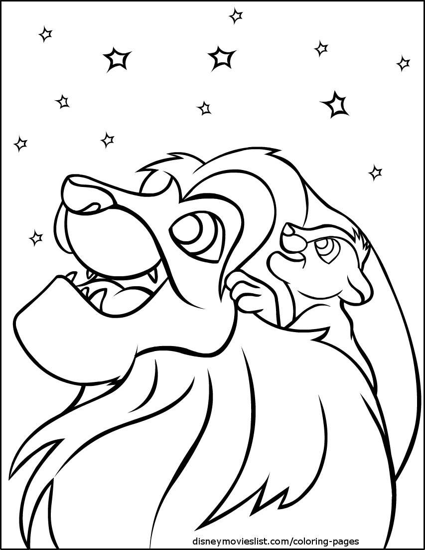 853x1103 Lion King Mufasa Coloring Pages The And Simba