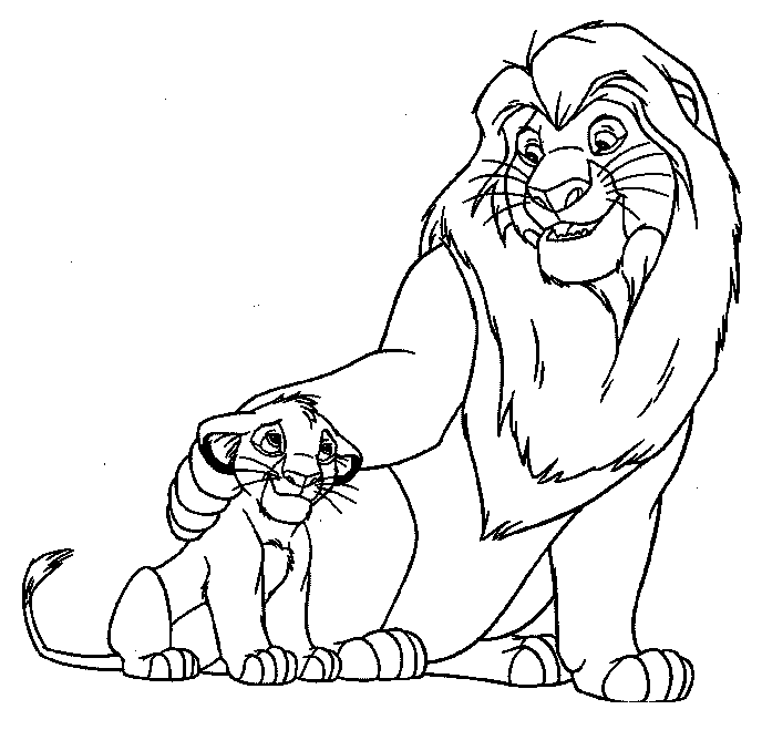 688x659 Imprimible Lion King Para Colorear Gratis