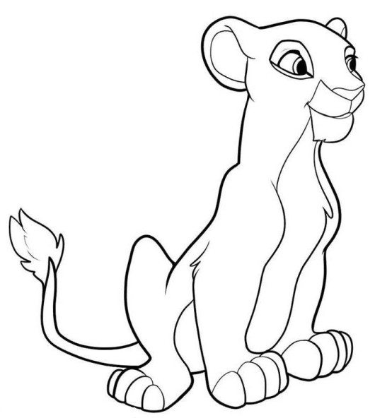 530x592 Simba And Nala In Love The Lion King Coloring Page