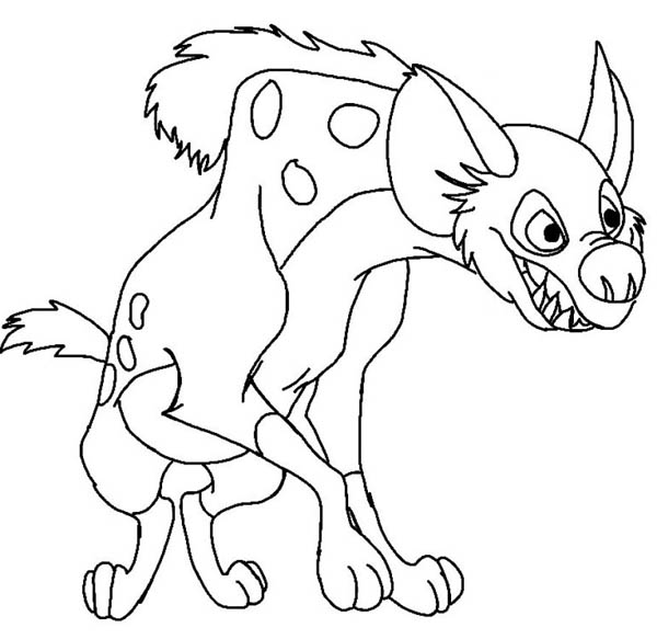 600x583 Hyena Coloring Pages