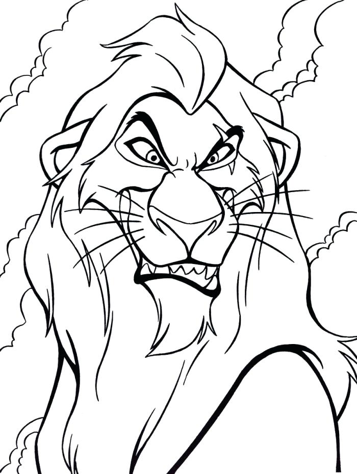 Lion King Scar Colouring Pages 700x930 Lion King Scar Colouring Pages