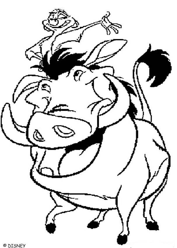 607x850 Pumbaa And Timon Coloring Pages