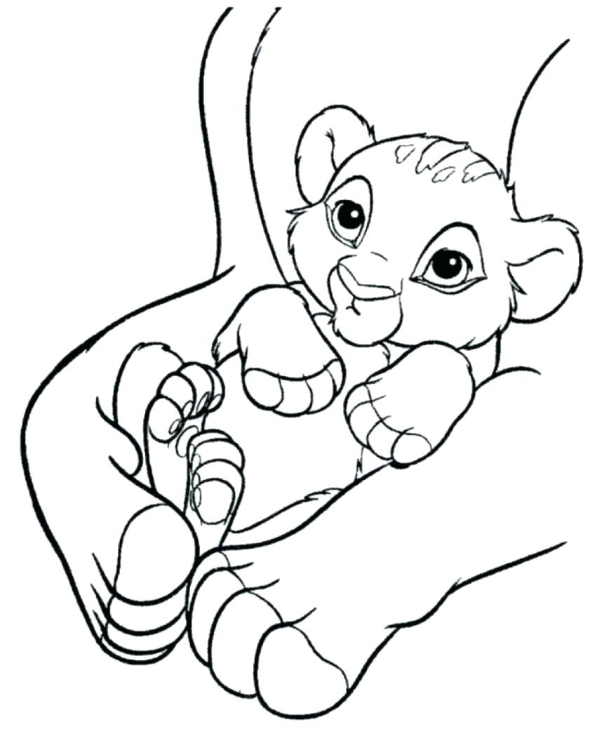878x1039 Coloring Pages ~ Simba Coloring Pages Baby In Hands A Lion King