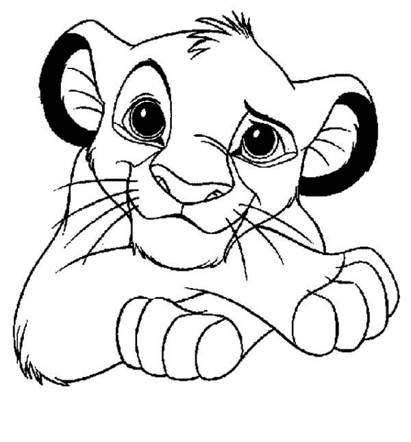 600x646 Lion King, Picture Of Simba The Lion King Coloring Page Picture