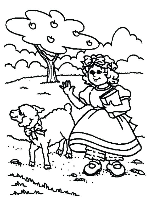 600x772 Lamb Coloring Pages Drawing Had A Little Lamb Coloring Pages March