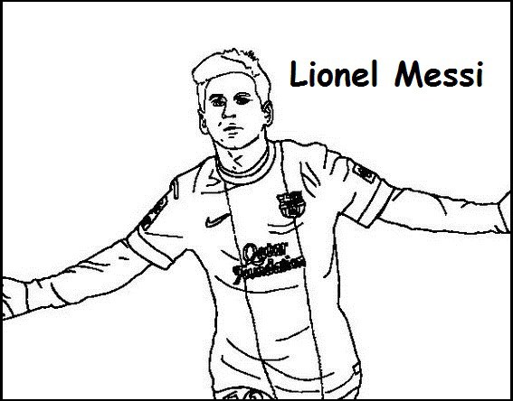 567x444 Lionel Messi Coloring Printable Page Sport Coloring Page