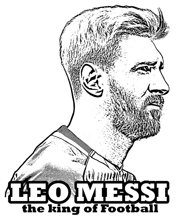 600x740 Lionel Messi Coloring Page By Topcoloringpages