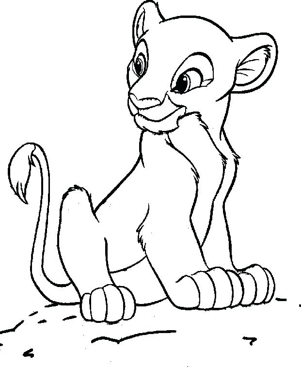 621x757 Baby Lion Coloring Pages Baby Lion And Lioness Coloring Page Cute