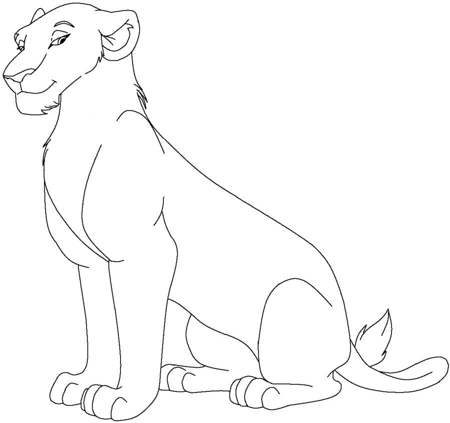 900x845 Lioness Coloring Pages