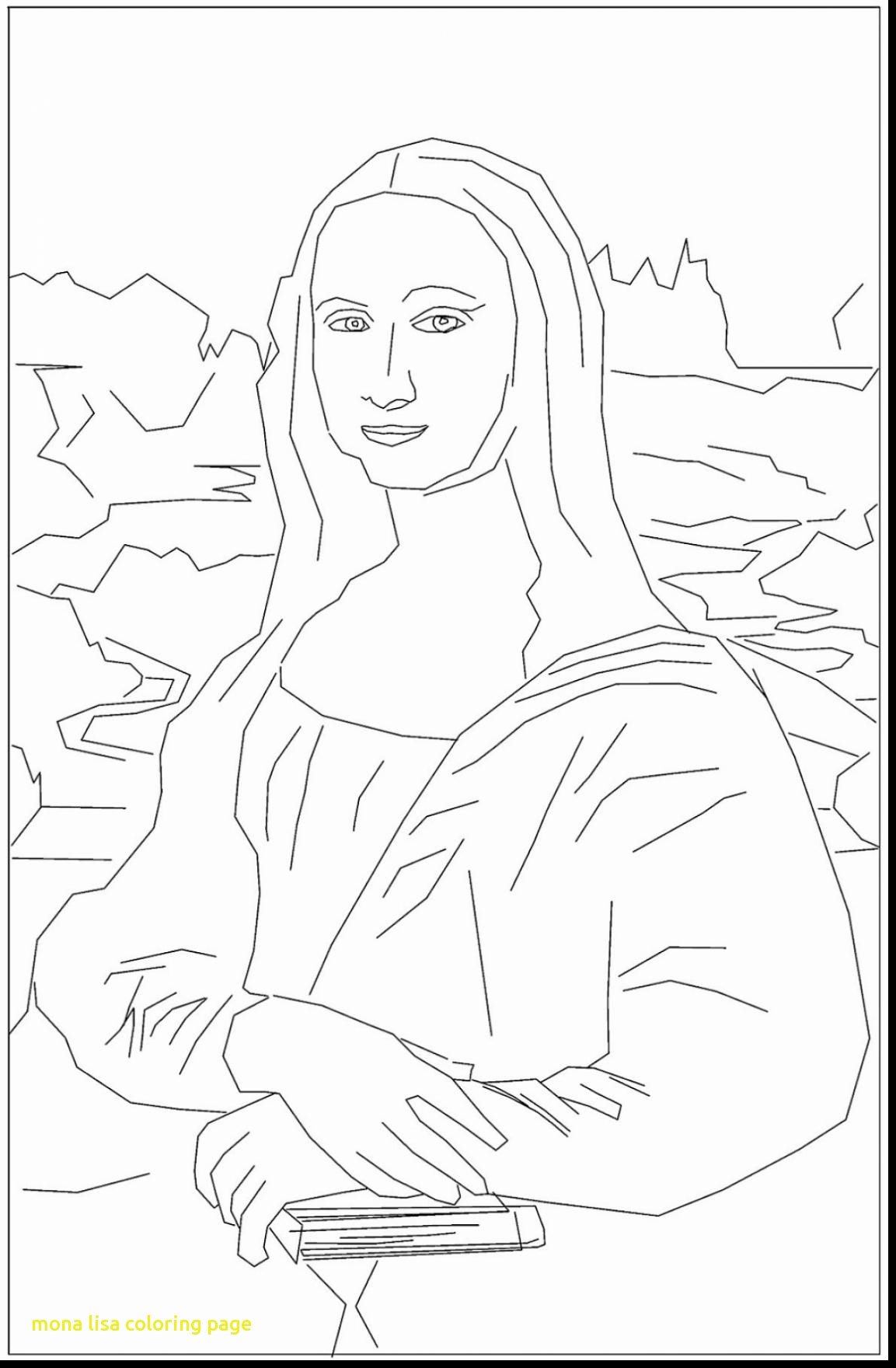 1153x1760 Mona Lisa Coloring Page Head Of By Leonardo Da Vinci For 8