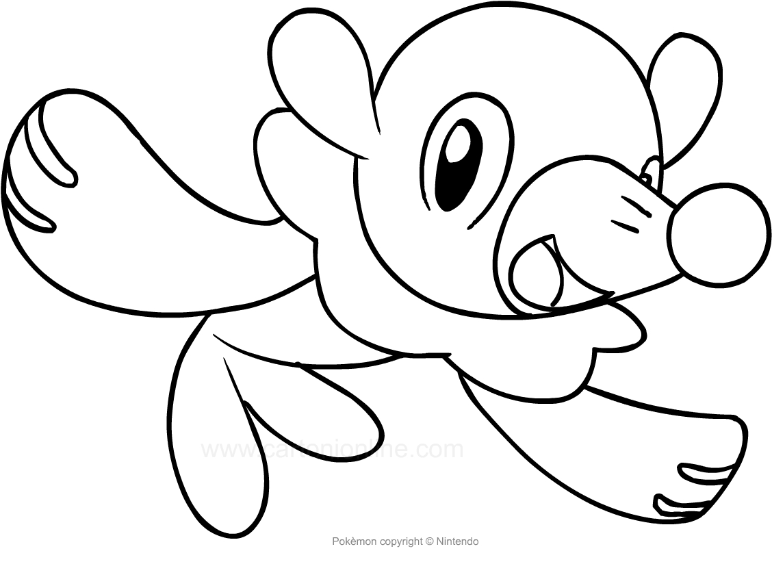 1128x843 Promising Popplio Coloring Page Drawing
