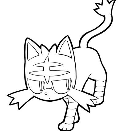 400x425 Litten Coloring Pages Litten Coloring Pages Genkilife For Kids