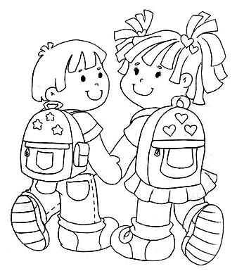 Little Boy And Girl Coloring Pages