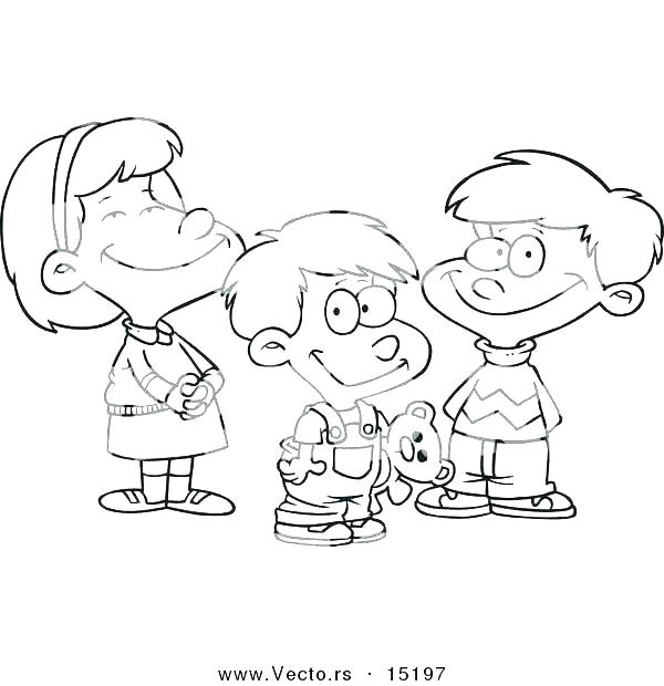 600x620 Little Kid Coloring Pages Coloring Pages Of A Little Boy And Girl