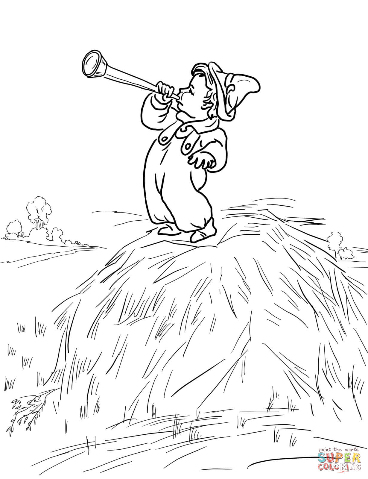 1230x1600 Genuine Peep Coloring Pages Little Boy Blue Pa