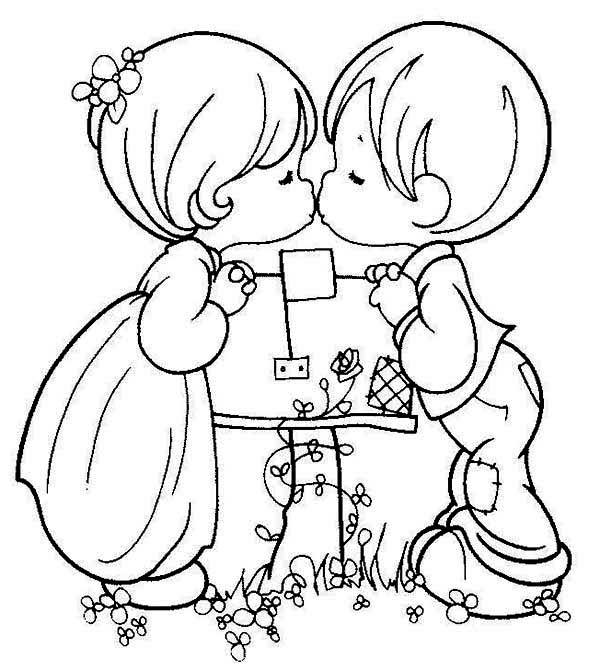 600x670 Pretty Design Ideas Boy And Girl Coloring Pages Little Boy